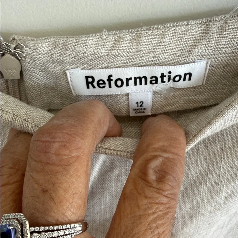 Reformation 100% Linen Elegant Cream Women's Pants & Jumpsuit Set